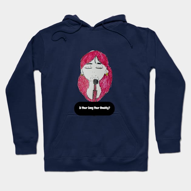 Female Singer Doodle Hoodie by Alemway